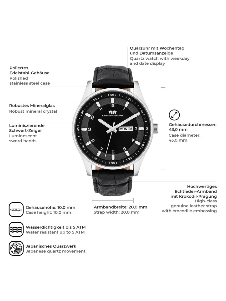 Herren Armband-Uhr - Couragian