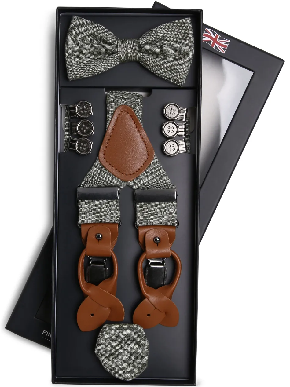 Herren Accessoire-Set aus Leinen
