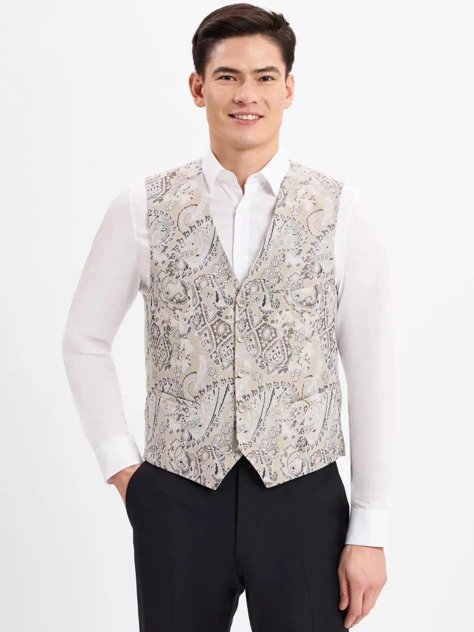 Herren Baukasten Anzugweste - CG- Plum