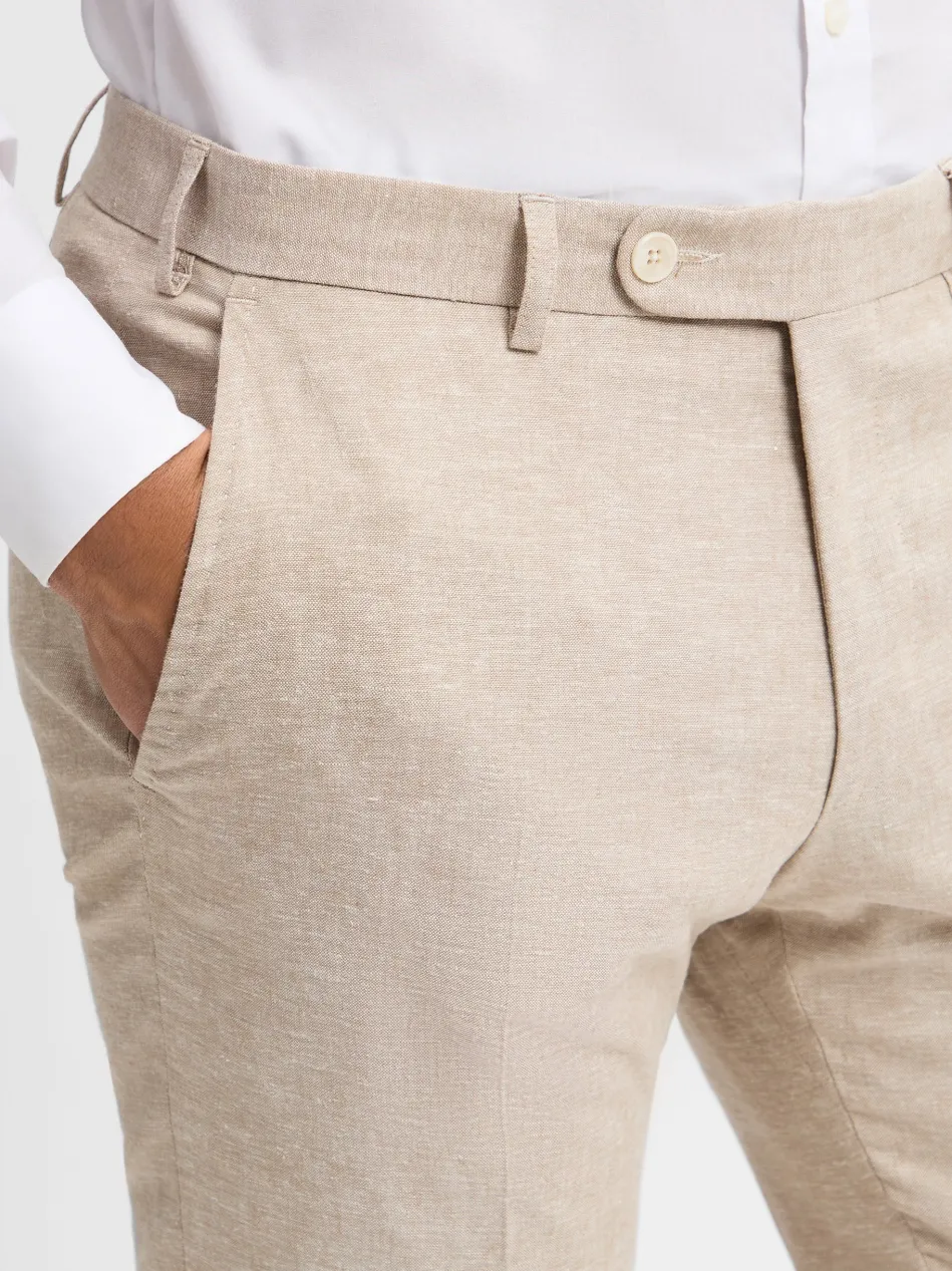 Herren Baukastenanzug-Hose mit Leinen-Anteil - Sergio
