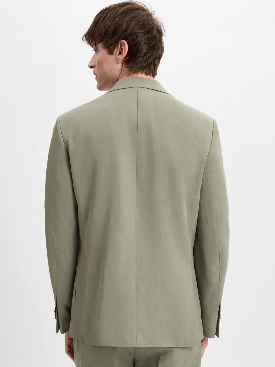 Herren Baukasten-Sakko mit Leinen-Anteil - Brick