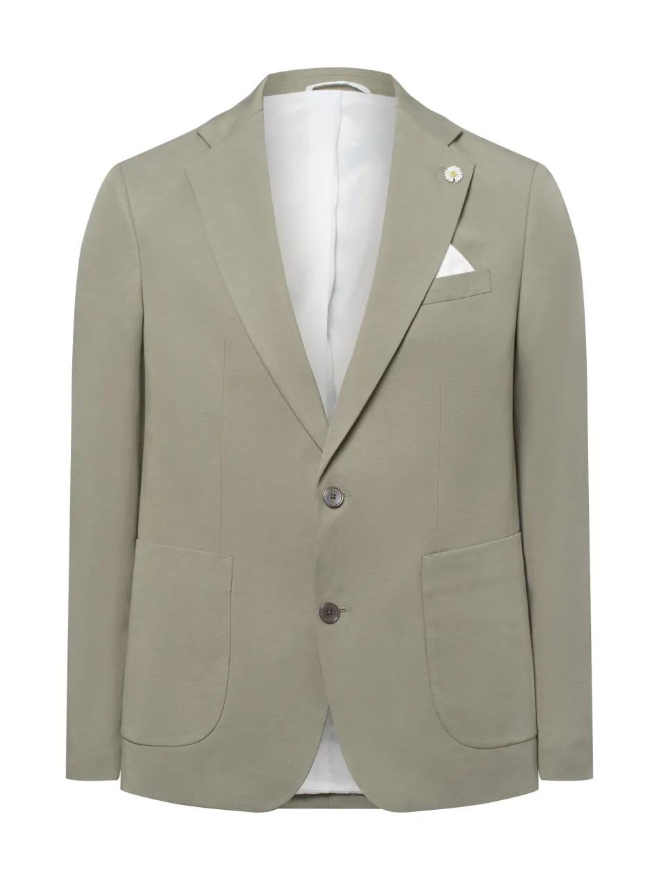 Herren Baukasten-Sakko mit Leinen-Anteil - Brick