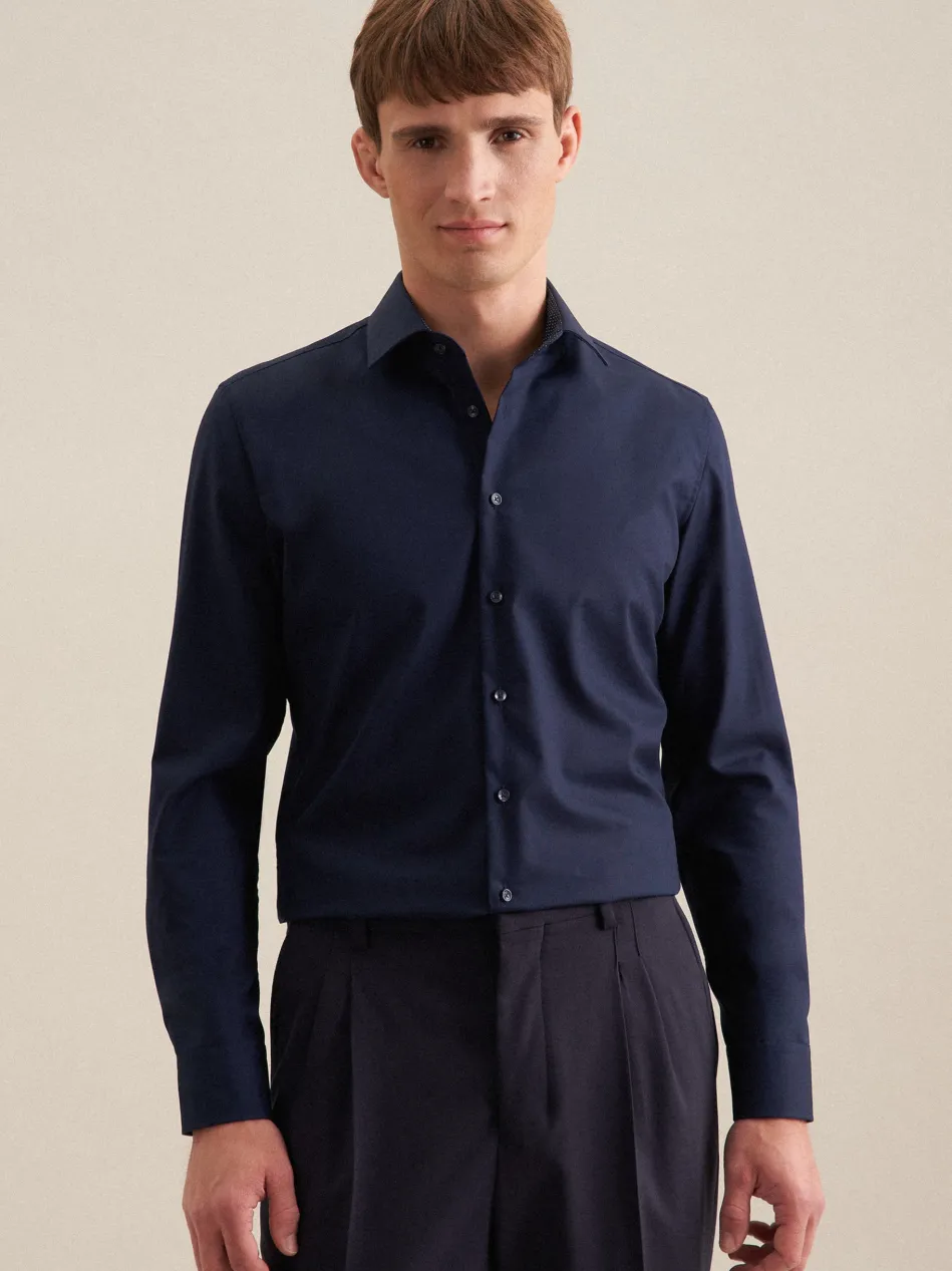 Herren Business Hemd - Shaped 1/1 Extra lang