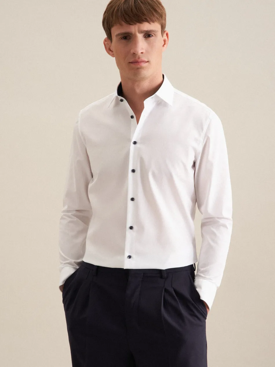 Herren Business Hemd - Shaped 1/1 Extra lang
