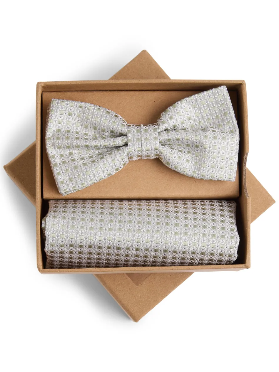 Herren Fliege und Einstecktuch aus Seide