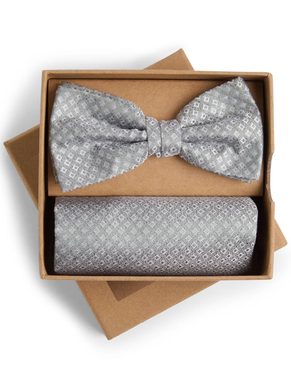 Herren Fliege und Einstecktuch aus Seide