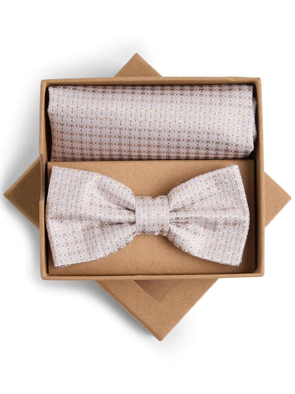 Herren Fliege und Einstecktuch aus Seide