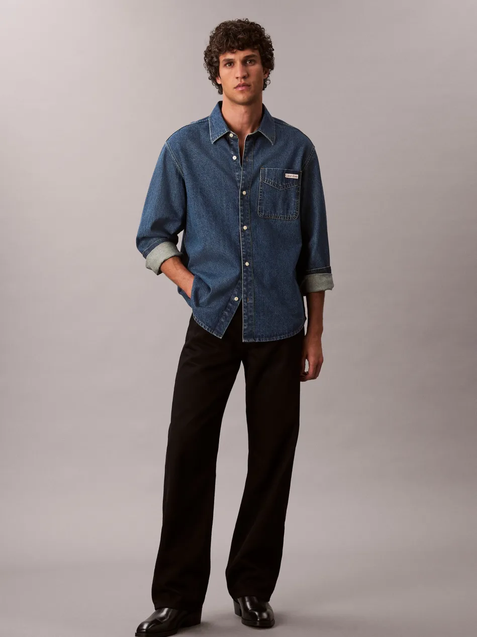 Herren Jeanshemd