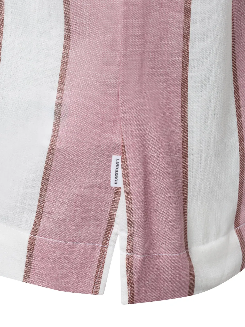 Herren Kurzarm-Freizeithemd mit Leinen-Anteil