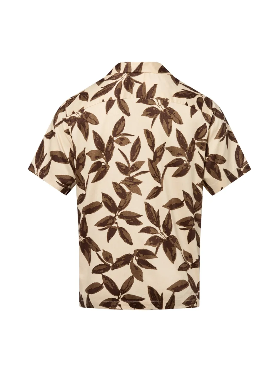 Herren Kurzarm-Hemd mit Leinen-Anteil - SLHRegnoa