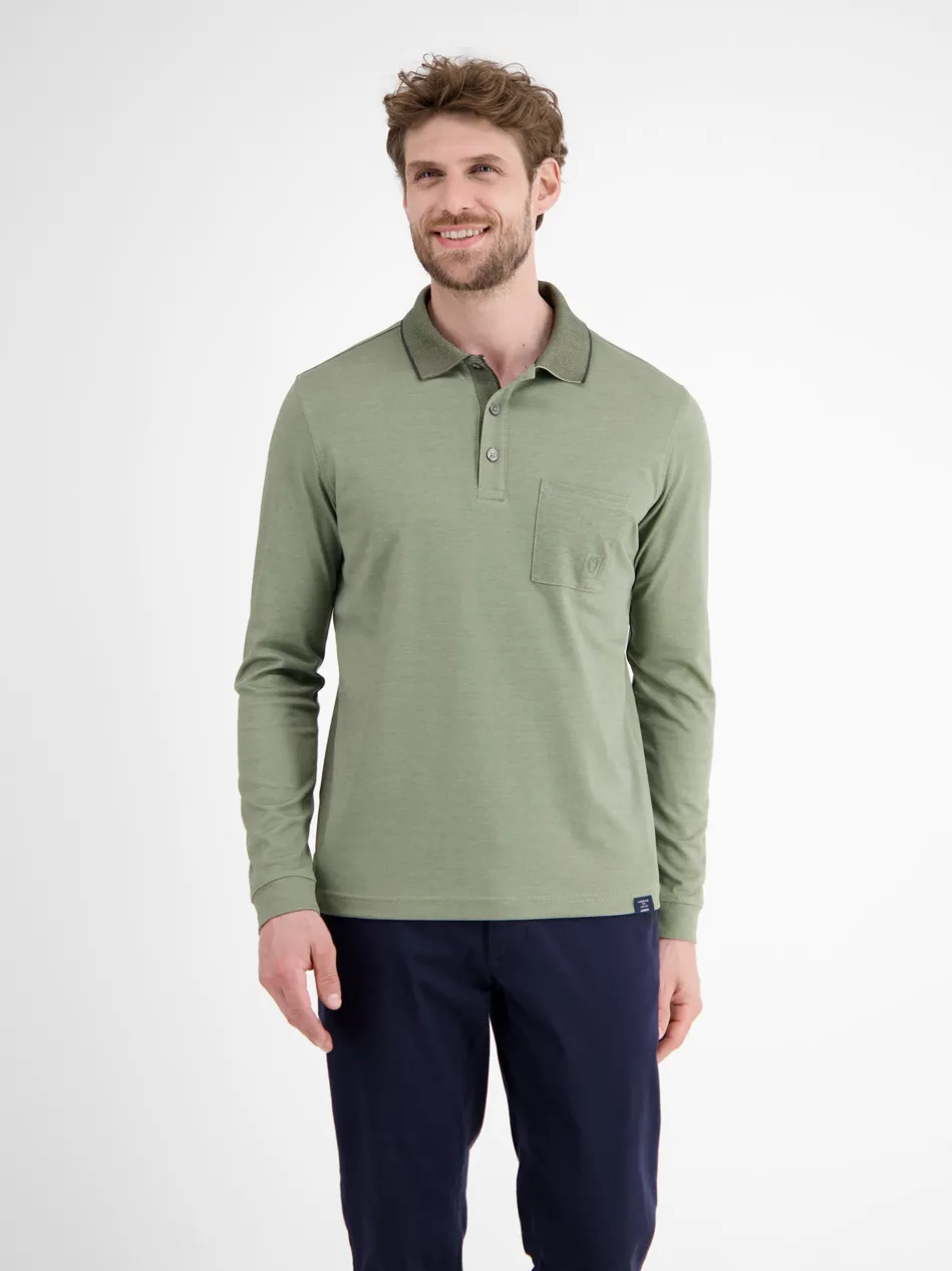 Herren Langarm-Poloshirt