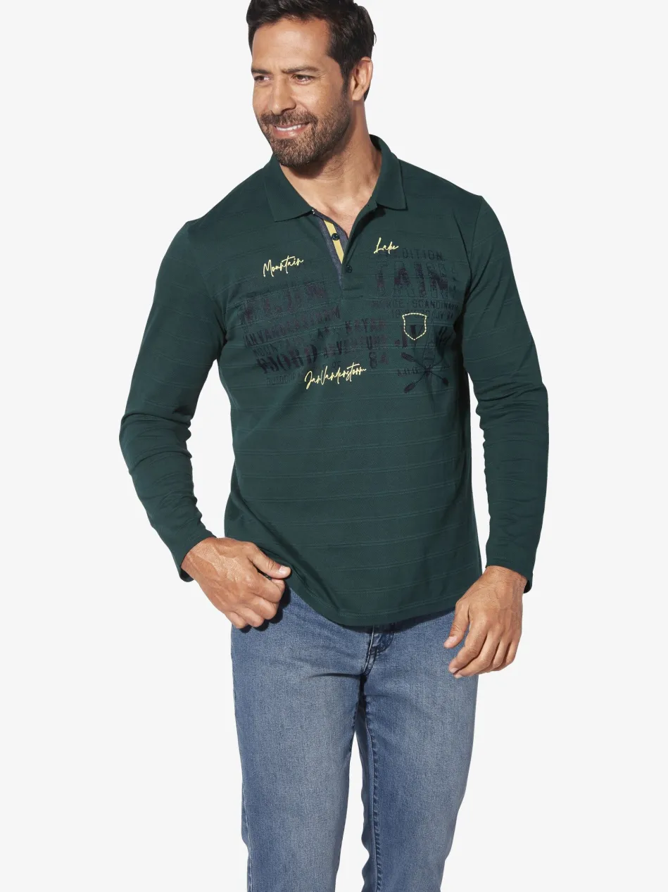 Herren Langarm-Poloshirt - MAKSE
