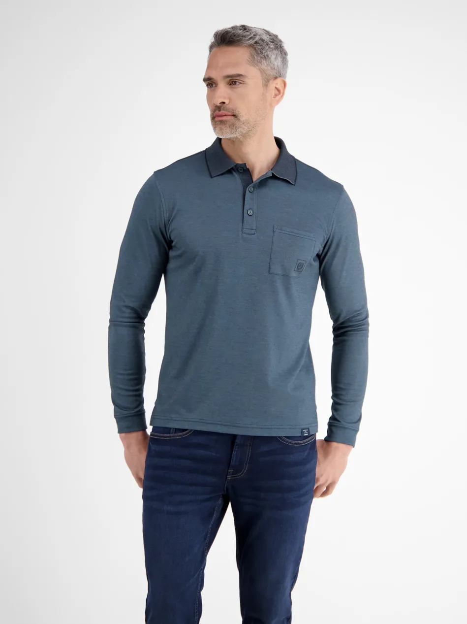 Herren Langarm-Poloshirt