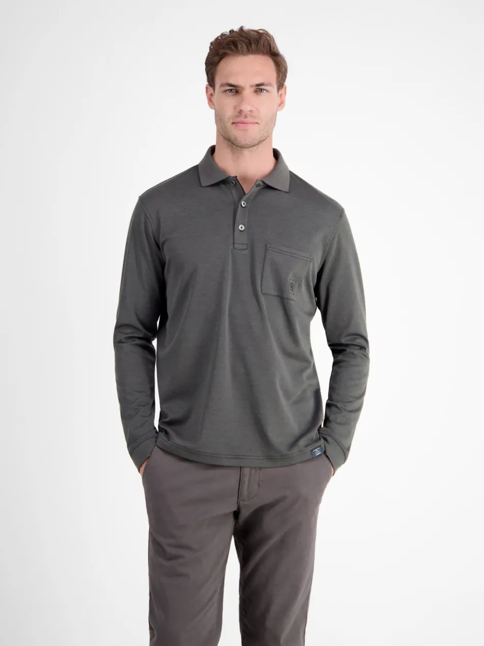 Herren Langarm-Poloshirt