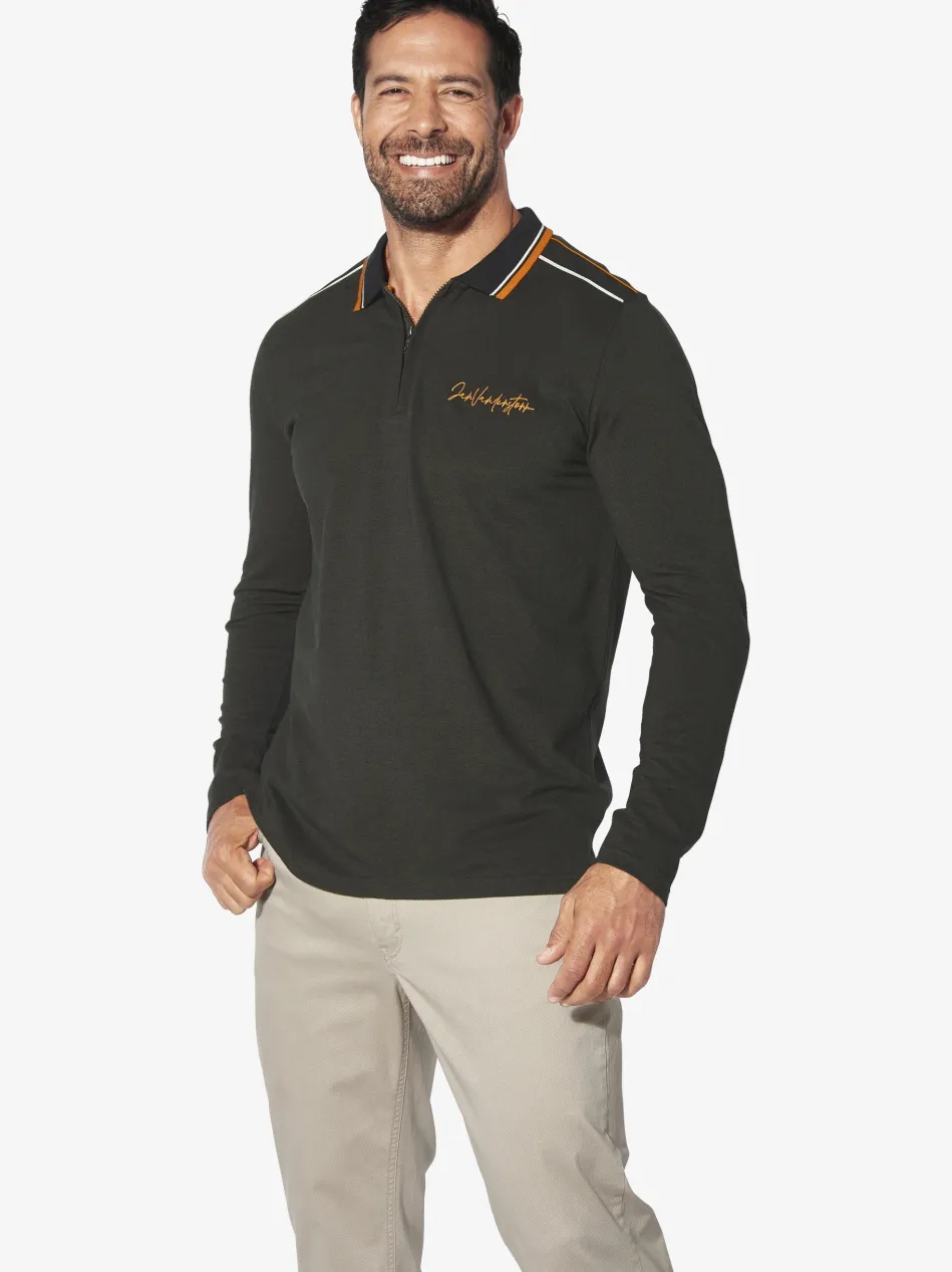 Herren Langarm-Poloshirt - ERIKELL