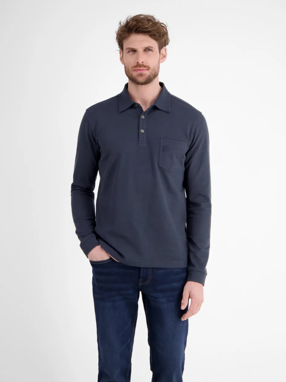 Herren Langarm-Poloshirt