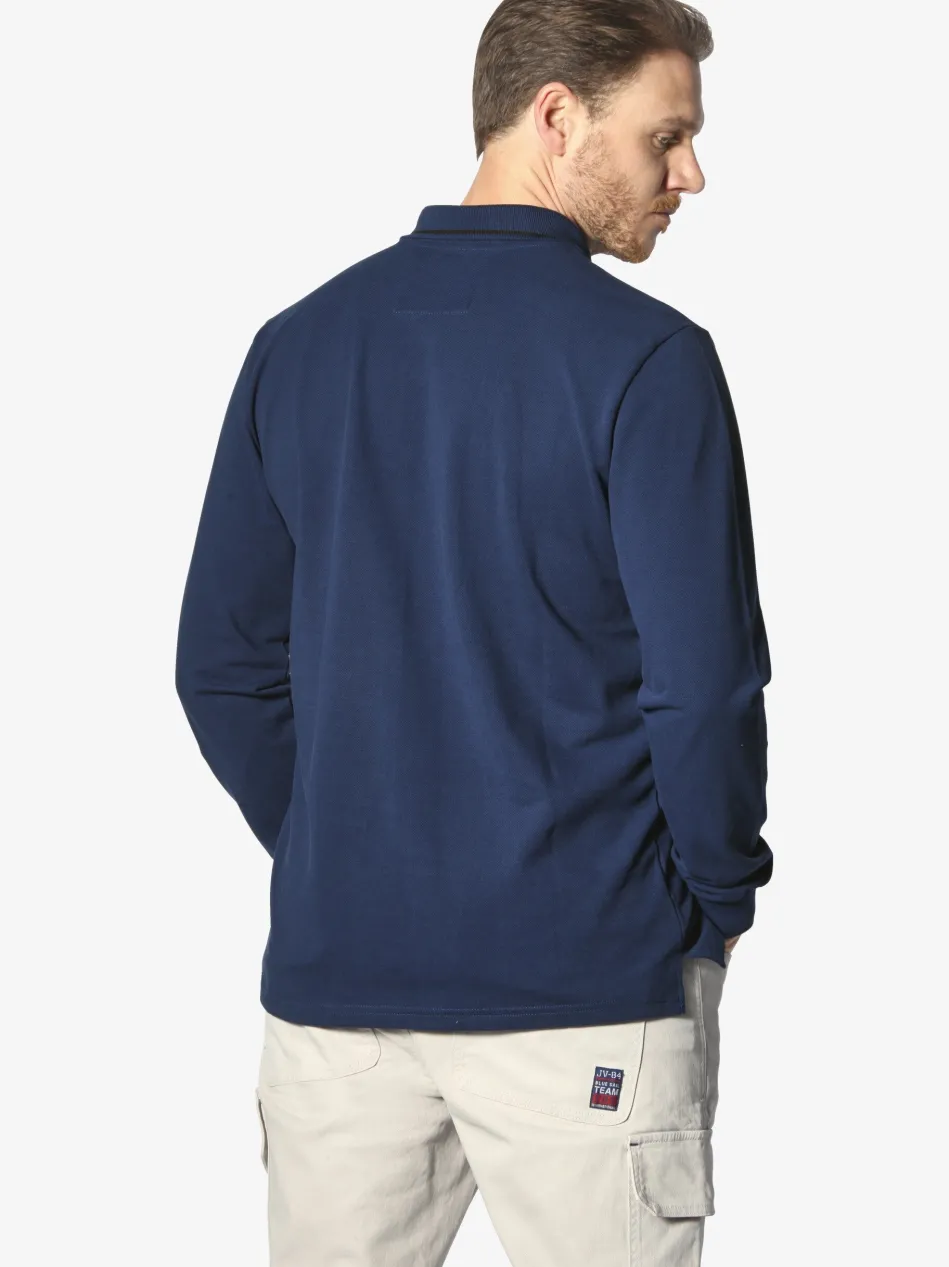 Herren Langarm-Poloshirt - ELLIS
