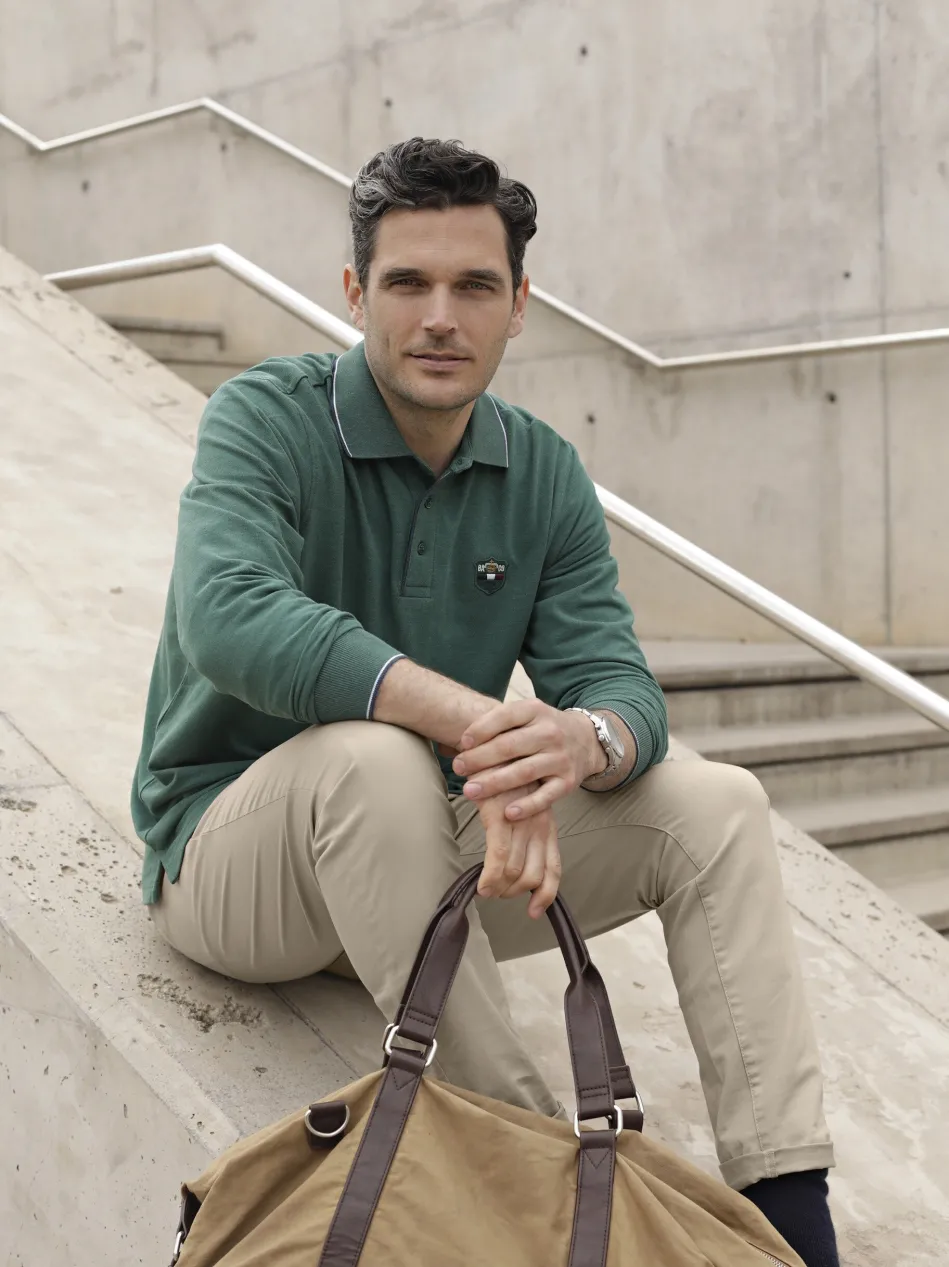 Herren Langarm-Poloshirt - MILANVETZO