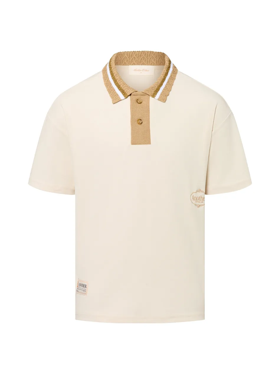Herren Poloshirt - Knit Collar Over