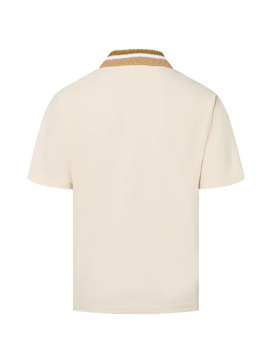 Herren Poloshirt - Knit Collar Over
