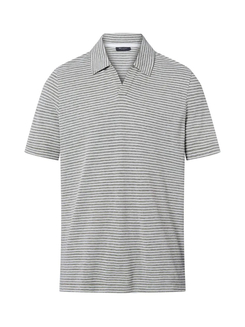 Herren Poloshirt mit Leinen-Anteil