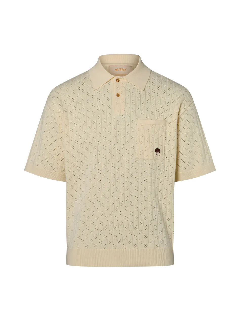 Herren Strick-Poloshirt