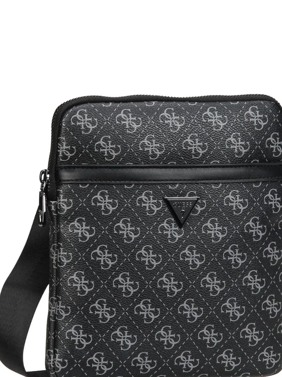 Herren Umhängetasche - Milano Eco Grain Double Crossbody Flat